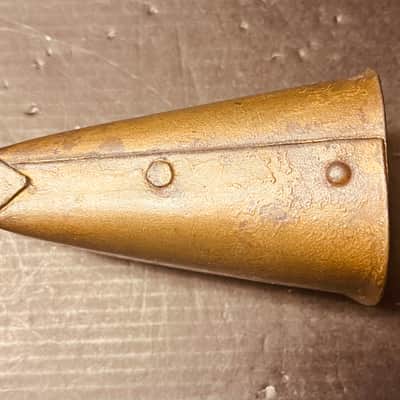 Vintage WFL (Ludwig) Chicago Cowbell & Wood Block With Stamped Nickel Holder (Shiny & Clean) 40’s - 50’s image 10