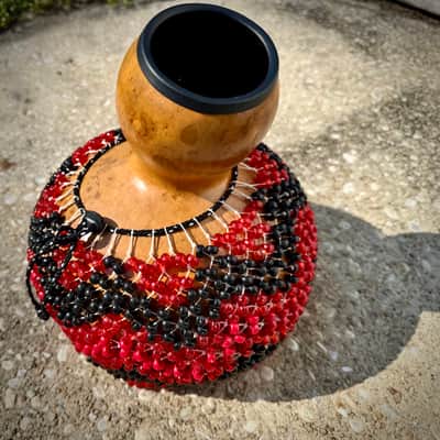 Pearl PSK60FC Traditional Natural Gourd Shekere 2010s - Red image 2