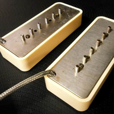 Q pickups SOAP BAR P90 Pickups SET CREAM 50s Vintage Fits Les Paul SG Epi Gibson Electric Guitar image 4