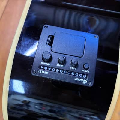 Ibanez AEB5E Acoustic-Electric Bass Guitar Black Pre Amp, Tuner, EQ image 2