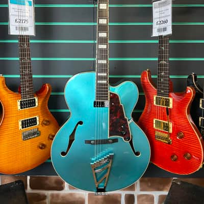 D'Angelico Premier EXL-1 Ocean Turquoise 2018 Hollow Body Electric Guitar image 2