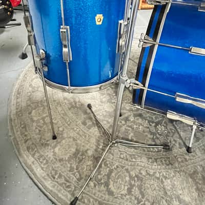 Ludwig Club Date Mid-60s - Blue Sparlke, Nickel plate hardware image 8