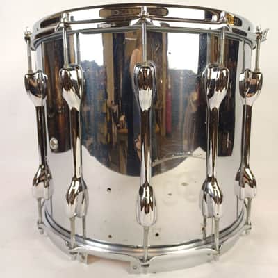 Slingerland 12x14"TDR Marching Snare Drum Chrome Over Wood Vintage 70s Maple Tom image 5