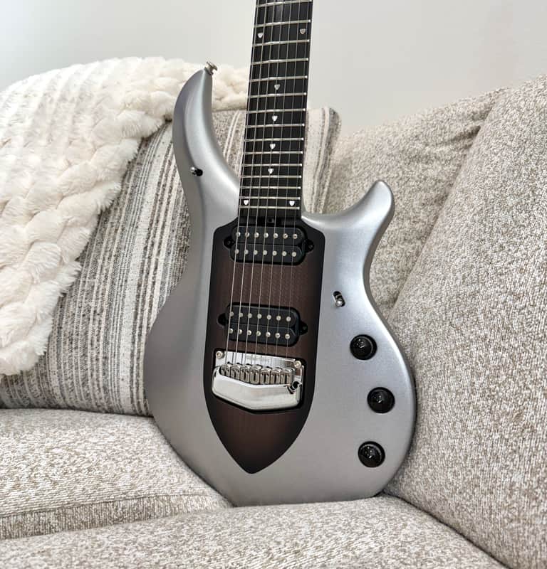 Ernie Ball Music Man Majesty 7 John Petrucci Signature 2017 - Silver Lining image 1