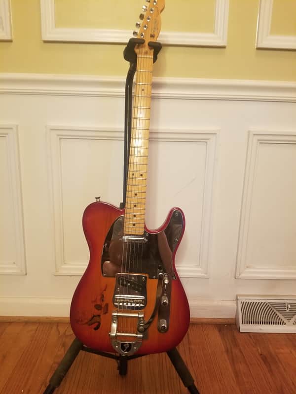 Fender Telecaster Bigsby Custom Electric Guitar 1988 neck with  2006 custom body Sunburst image 1