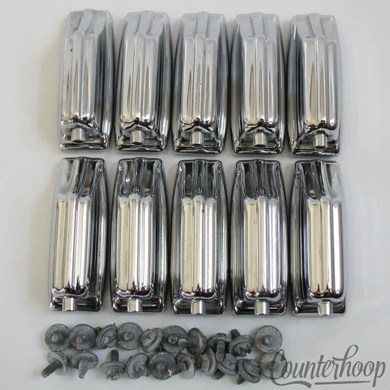 *Rogers 10x Beavertail Bass Drum Lugs Chrome Fullerton Powertone Vintage 60s-70s image 1