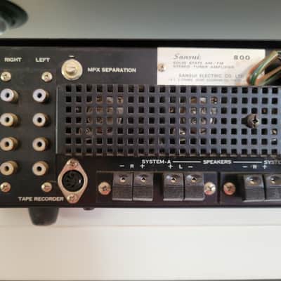 1970 Japan Made Sansui Solid State 800 AM/FM Stereo Receiver Great Sound 25 Watts Per Channel image 8