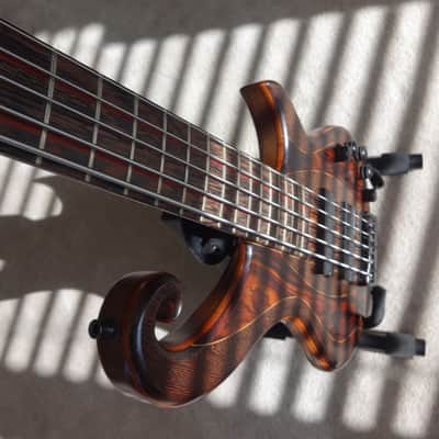 Scroll Bass Cocobolo Custom 5 2015 Natural image 2