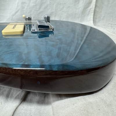 Michael Rowan Custom Guitars Journeyman Twin P90s Guitar - Trans Turquoise image 18