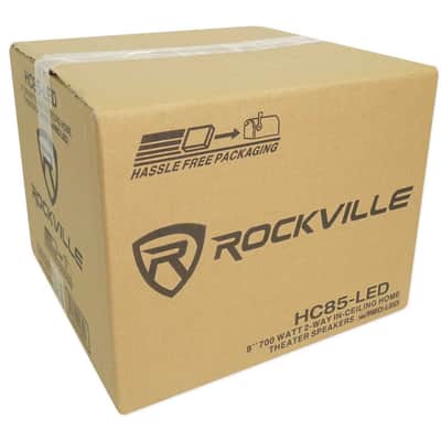 Pair Rockville HC85-LED 8" 700 Watt In-Ceiling Home Theater Speakers w/ Red LED image 12
