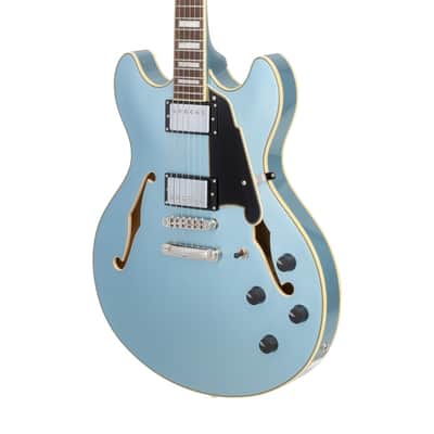 D'Angelico Premier DC with Gig Bag - Sky Blue (DAPDCSKBCS) image 3