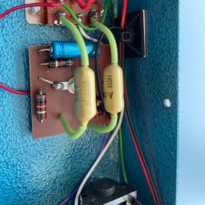 Pigeon FX Hornsby Skewes Treble Booster 2000's - teal, hammered finish image 4