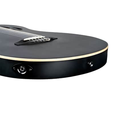 Ortega RTPSTD-SBK-L - Left-Handed Standard Thinline Crossover Electric Nylon String Guitar - TourPlayer Series image 12