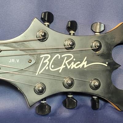 B.C. Rich Junior V Electric Guitar w/Flying V Hardshell Case (Satin Black) image 4
