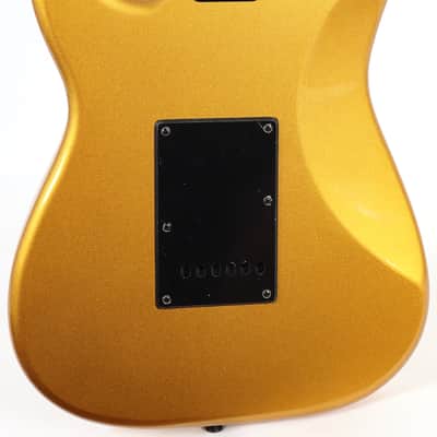 All Music Inc. Collection Custom Gold Sparkle Block Inlay Strat Electric Guitar image 7