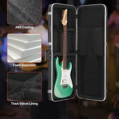 Electric Guitar Hard Case 41" – ABS Waterproof Rectangular Case with Locking Latches & Plush Interior image 7