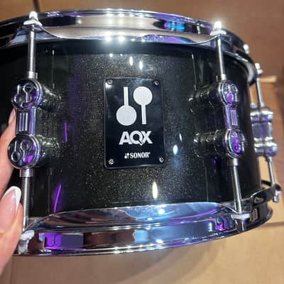 Sonor AQX 14x5.5 Snare Drum – Black Midnight Sparkle | Floor Model | w/ New Snare Wires image 4