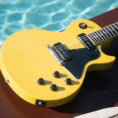 1987 Greco EGS56-65 “Mint Collection” Open O - TV Yellow LP Single Cut - Made In Japan - Open Book Headstock image 2