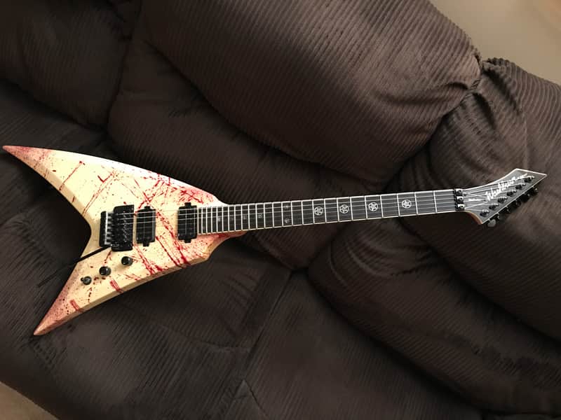 Washburn Vindicator HM Series Scott Ian Signature *RARE Blood Splatter V Guitar* image 1