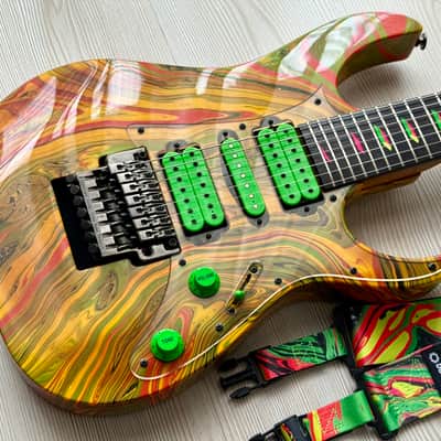 Ibanez UV77-MC Steve Vai Signature Universe 1991 - Multi-Color image 3