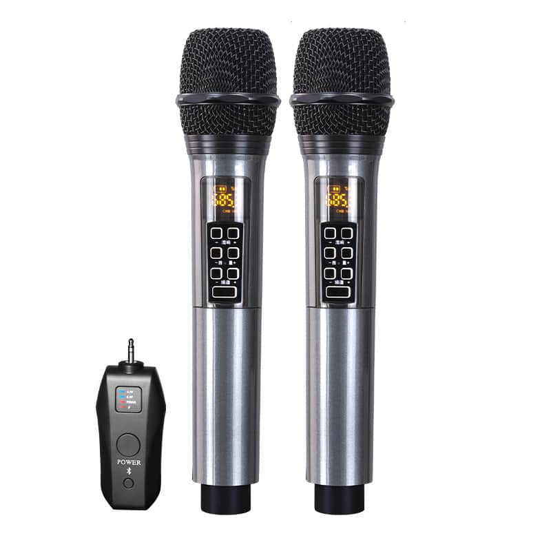 Reverberation Wireless Microphone One Tow Two Outdoor Conference Stage Home Karaoke Magic Sound Card Wireless Microphone image 1