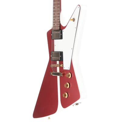 Epiphone 1958 Korina Explorer - Inspired by Gibson - Brick Red and White Custom Paint (RC4) (91040) image 4
