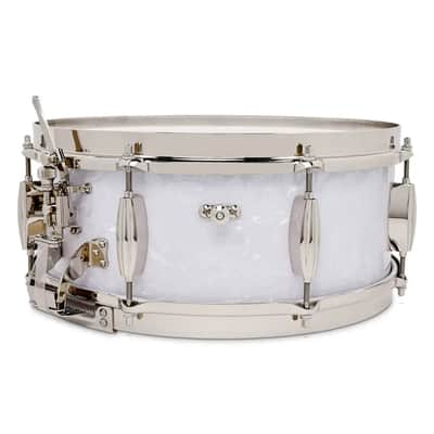Slingerland Radio King Solid Maple Snare Drum 14x7 White Marine Pearl image 3