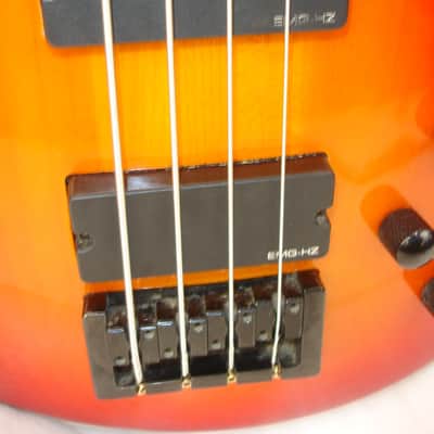 1998 Spector NS-2000/4 NS-2000 4-String Electric Bass Guitar, Cherry Sunburst image 4