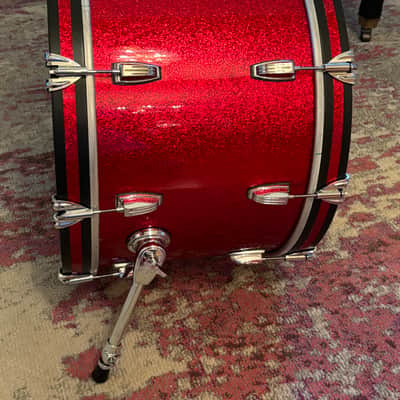 Ludwig LB844 Classic Maple 14x24" Bass Drum 1998 - Present - Red Sparkle image 3