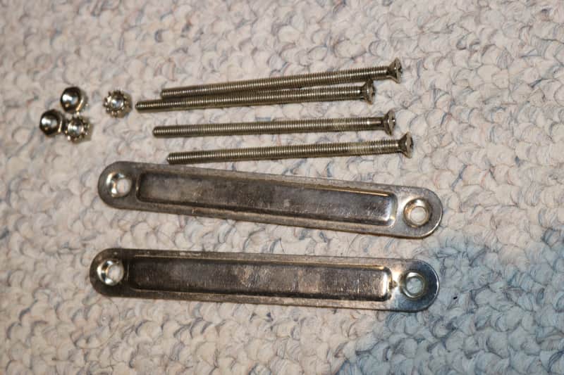 Rare Original 1960s Fender Blackface Deluxe Reverb Princeton Reverb Chassis Straps - No Tariffs image 1