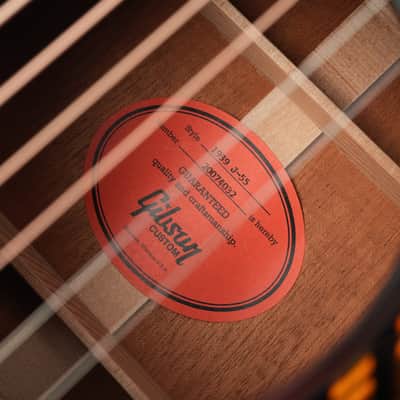 Gibson 1939 J55 Sunburst Historic Collection 2024 image 11