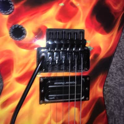 Dean Dime O Flame Graphic dimebag Darrell electric guitar ml Floyd rose image 5