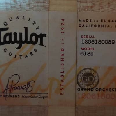 Taylor 618e with V-Class Bracing 2020 - Present - Antique Blonde image 3