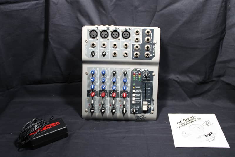 Peavey PV6 USB 6 Channel Mixer 2010s - Grey image 1