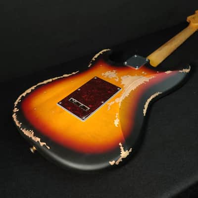 Vintage V6HMRSB HSS Icon Aged Relic Electric Guitar Gloss Sunburst image 17