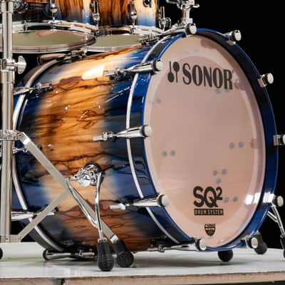 Sonor SQ2 5pc Medium Beech Shell Pack 10/12/14/16/22 - African Marble Blue Burst image 4