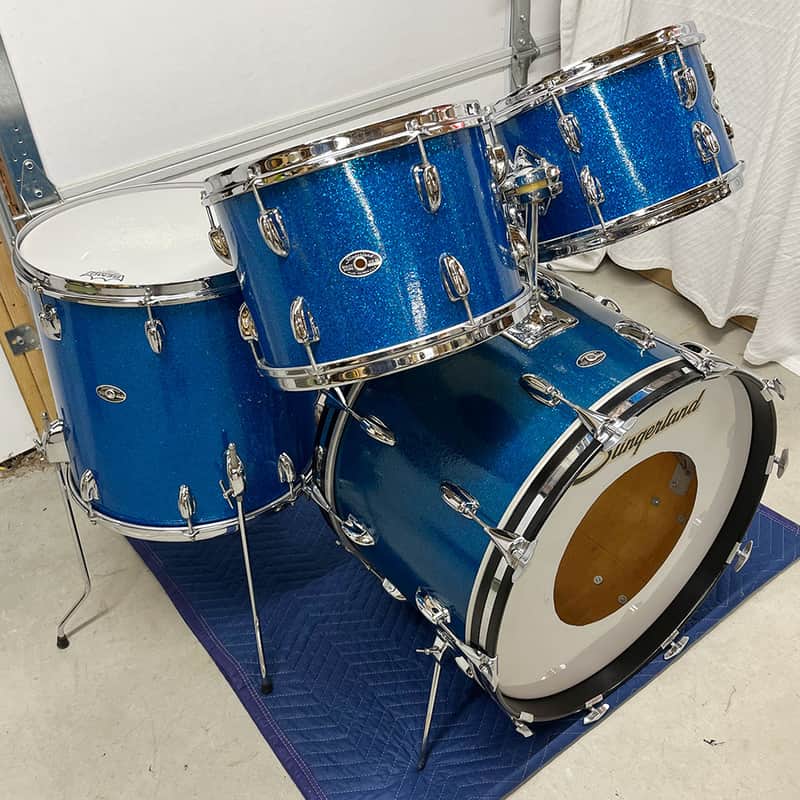 Vintage 1970s Slingerland Modern Solo Outfit No. 2R in Blue Sparkle image 1