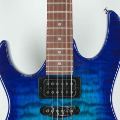Ibanez GRX70QALTBB Left Handed Transparent Blue Burst image 4