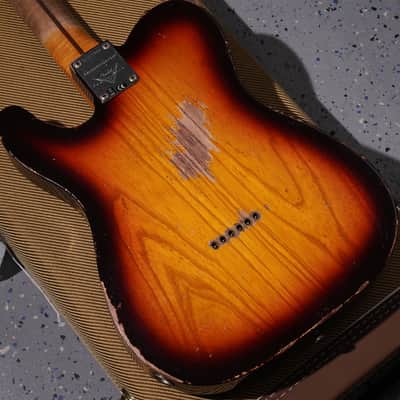 Fender Custom Shop 1958 telecaster LTD Heavy Relic Chocolate 3 Tonesunburst image 19