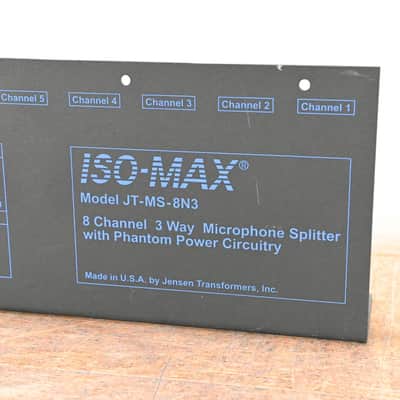 Jensen JT-MS-8N3 8-CH 3-Way Mic Splitter with Phantom Power Circuitry CG01KTR image 2
