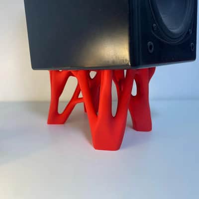 3D-Printed Speaker Stands (Set of 2) – Generative Design Inspired by Organic Structures for Modern Studio Setup image 4