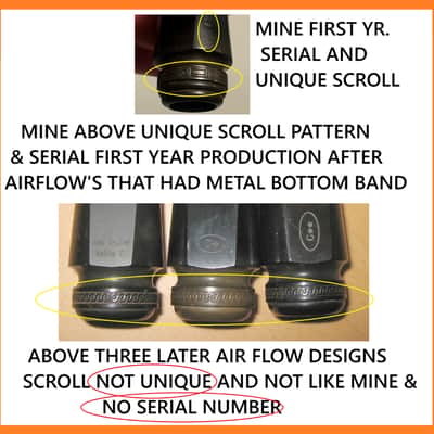 RARE SERIAL NUMBER ONLY ON 1ST YEAR SELMER AIR FLOW ( UNIQUE )SCROLL ALTO SAXOPHONE HARD RUBBER MOUTHPIECE LARGE CHAMBER B STAR FREE SHIP ORG. FACE EXCELLENT image 3