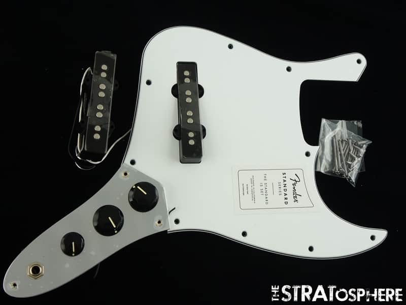 Fender Standard J Jazz Bass LOADED PICKGUARD w/ Pickups White. image 1