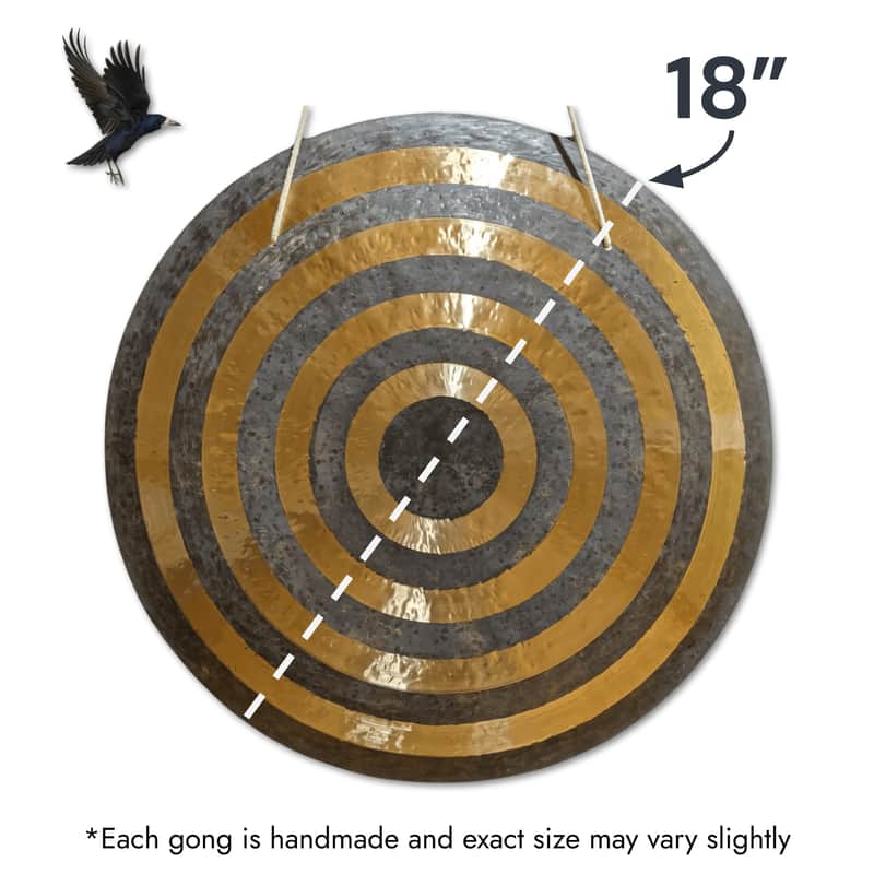 18" (B2-45) Sun Gong by Raven Sounds, Handmade Bronze Wind Gong, Free Mallet image 1