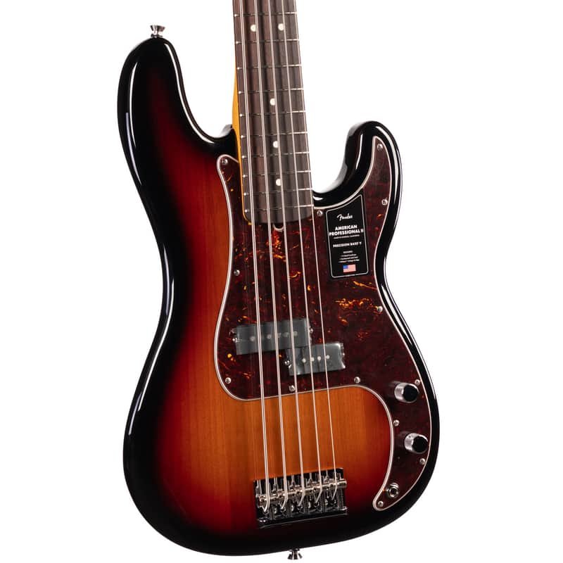 Fender American Professional II Precision Bass V 5-String 3-Color Sunburst (186) image 1
