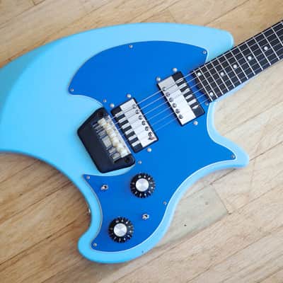 1973 Ovation Breadwinner Vintage Solidbody Electric Guitar USA Made Blue w/ Original Hardshell Case image 1