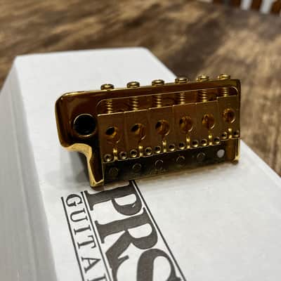 PRS Machined Patented Tremolo Gold Phase II bridge assembly image 3
