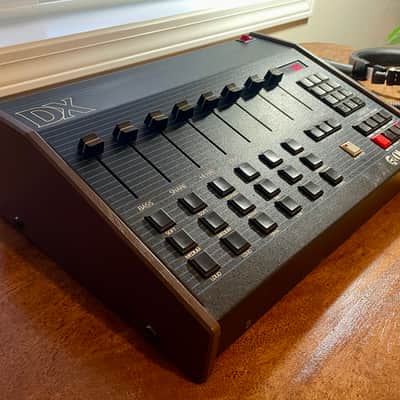 Oberheim DX 6-Voice Drum Machine 1982 - Blue with Wood Sides image 3