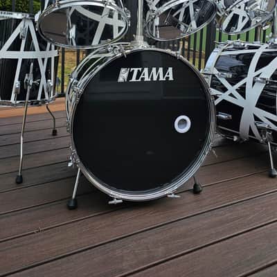 Vintage 80's Double Bass Tama Swingstar 9 piece Drumset MIJ with Van Halen style wraps image 12