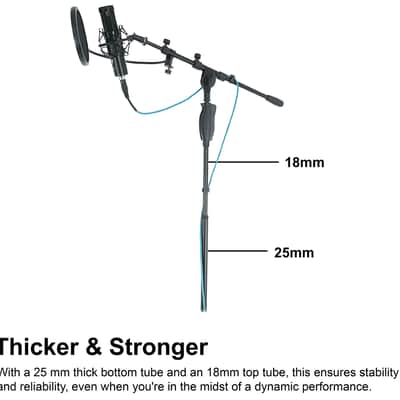 AKG D5S Dynamic Cardioid Vocal Microphone D5 S + Tripod Mic Stand w/Boom image 6